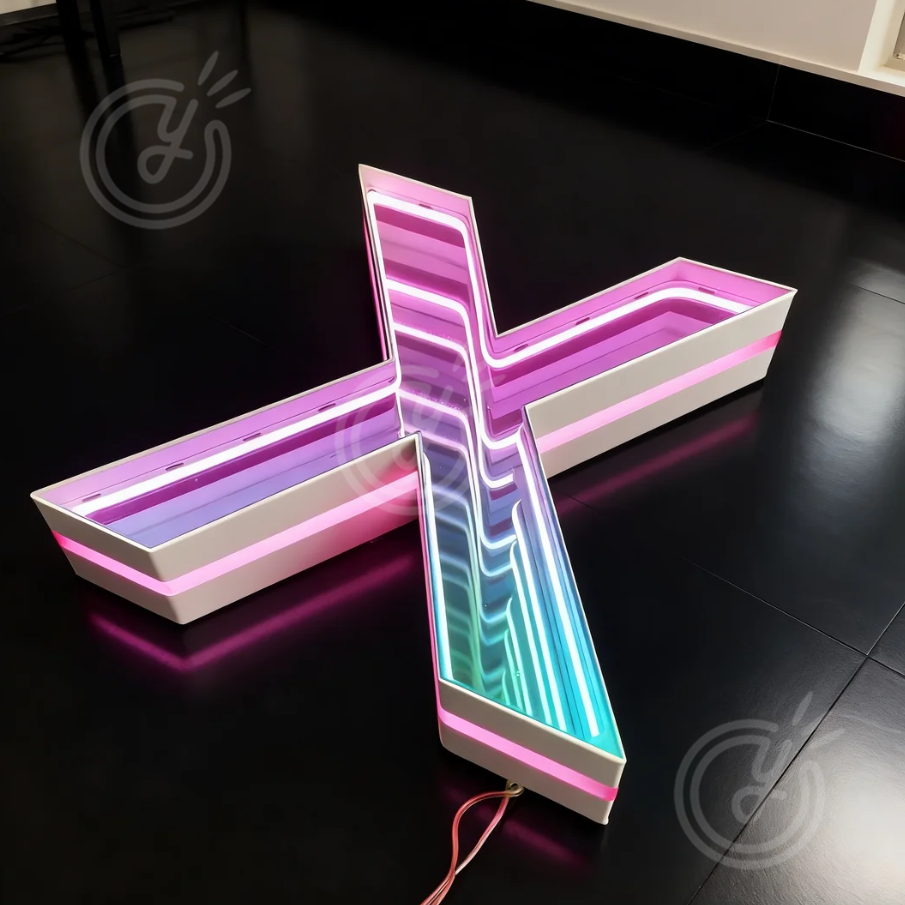 Outdoor Lighting Box - Custom 3D LED Infinity Mirror Sign