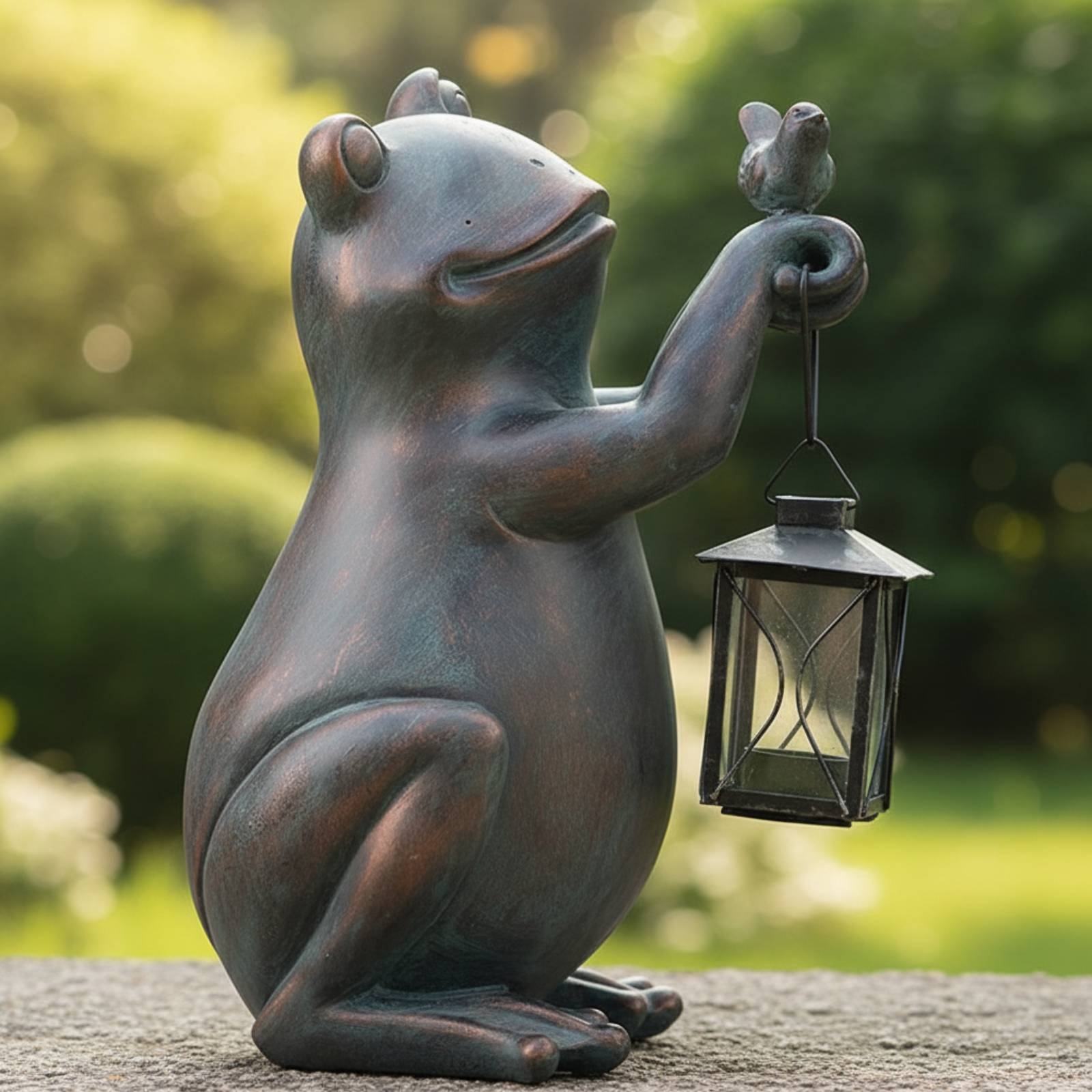 Outdoor Lighting Design - Frog Solar Garden Light Hand-Painted Frog