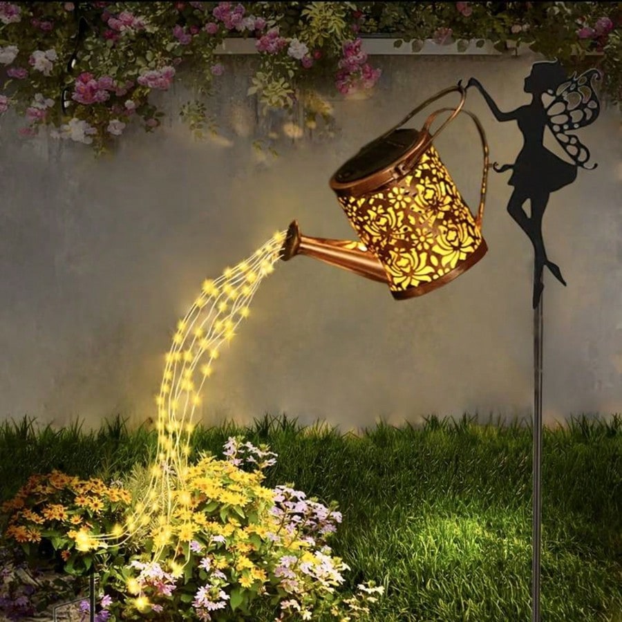 Outdoor Lighting And Landscape - 1 PC Solar Outdoor Fairy Waterfall