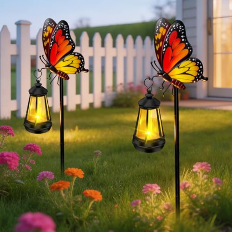 Outdoor Lighting Yard Stakes - Solar Garden Decor Lights Outdoor Waterproof,