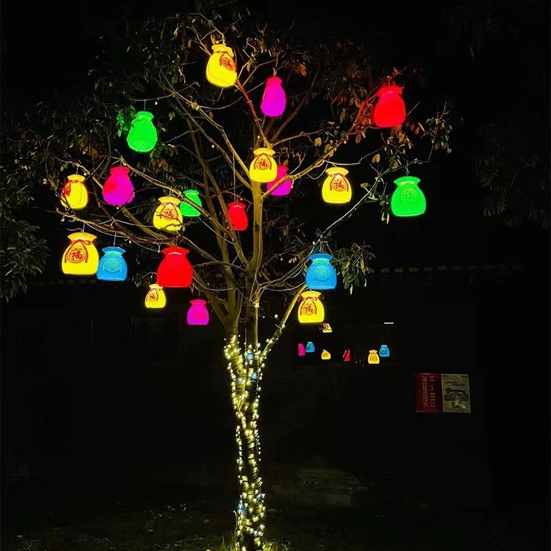 Lucky bag lanterns, money bags - Outdoor Lighting On Trees avaliação e preço