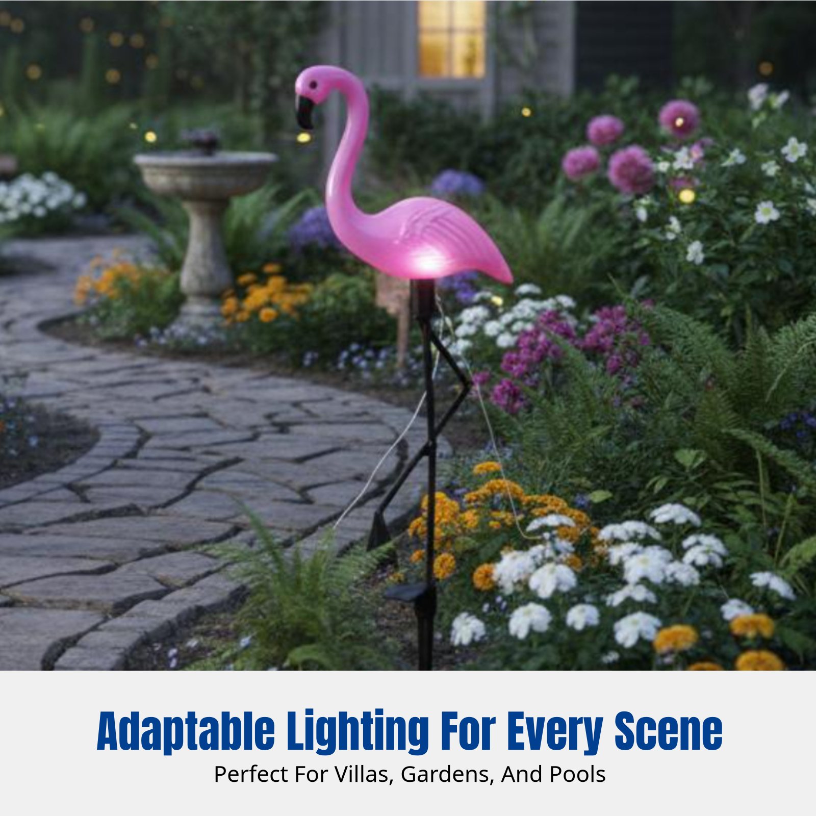 Solar Flamingo Lawn Light, Out - Outdoor Lighting And Landscape avaliação e preço