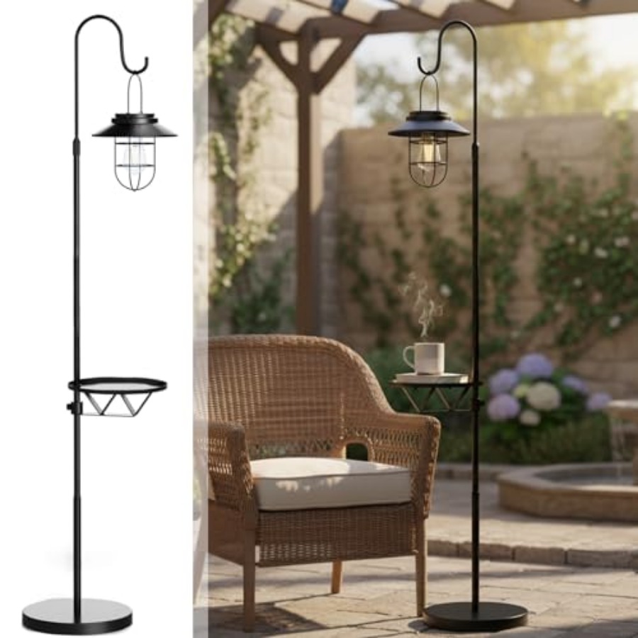 Solar Floor Lamp with Table, 6 - Outdoor Lighting Lamps avaliação e preço