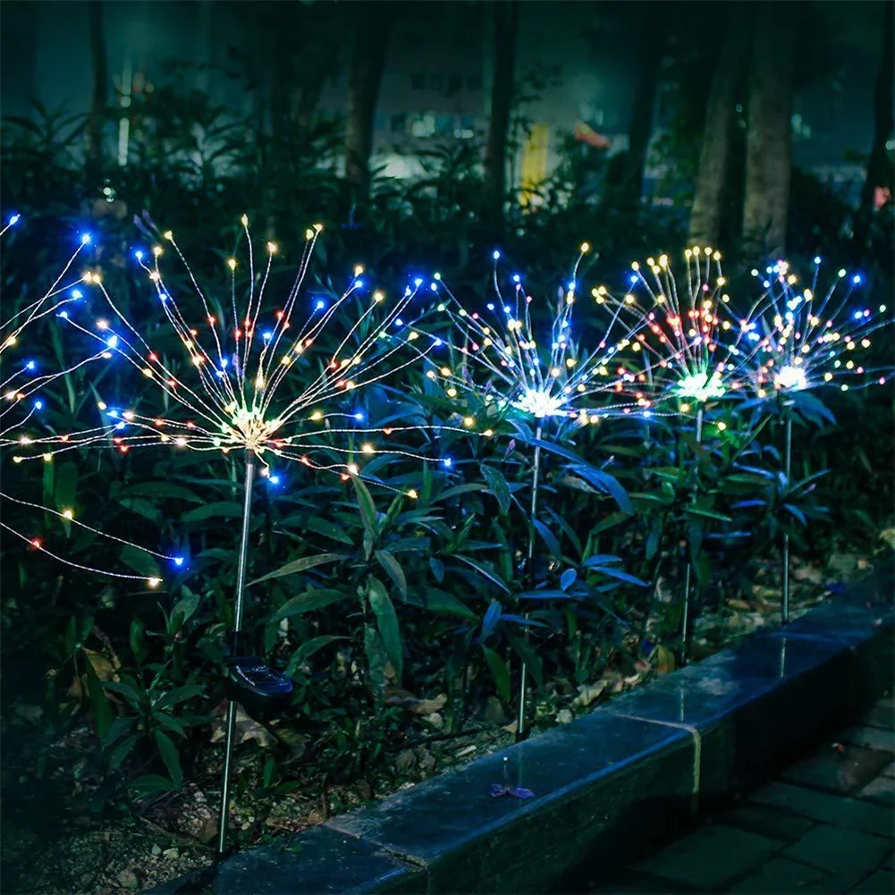 150LED Solar Garden Dandelion  - Outdoor Lighting Yard Stakes avaliação e preço