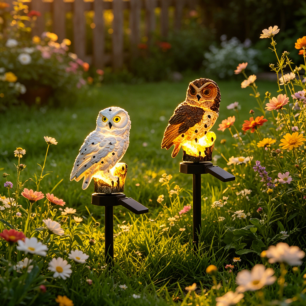 Owl Solar Light, Resin Owl Gro - Outdoor Lighting Lamps avaliação e preço