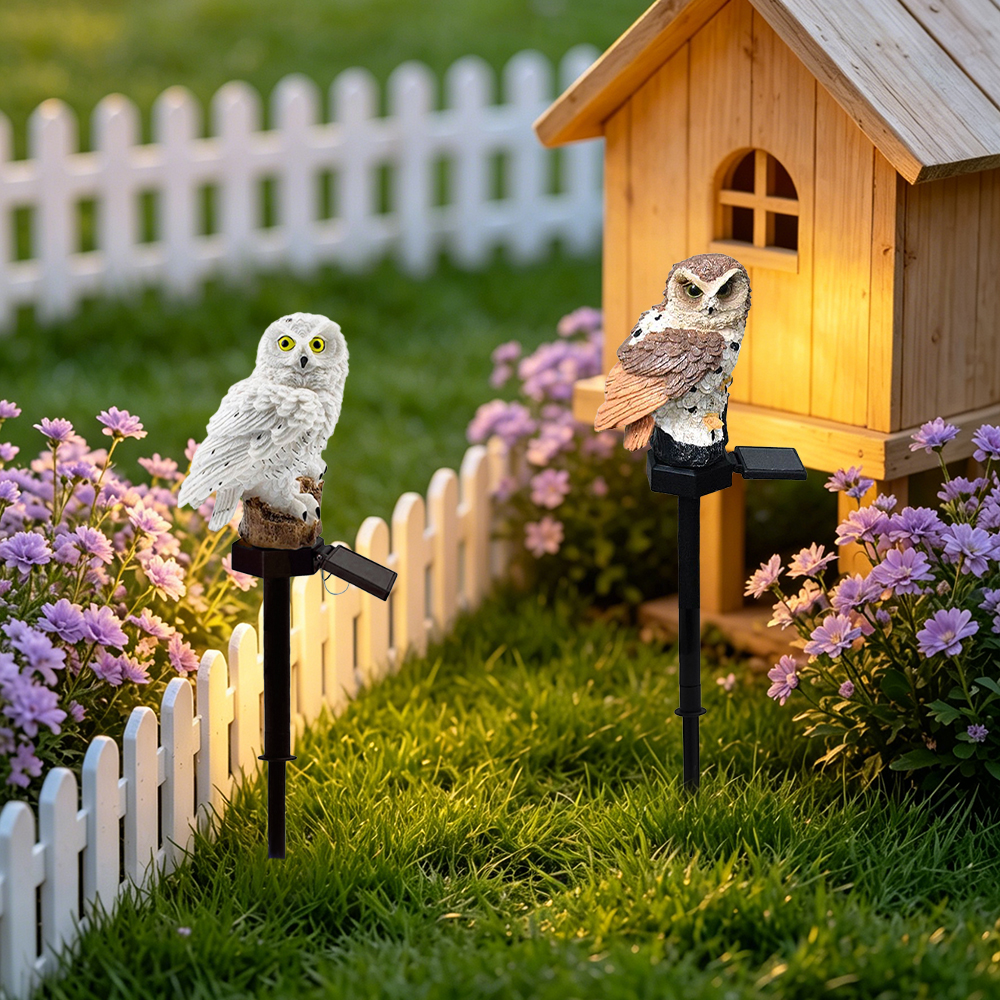 Owl Solar Light, Resin Owl Gro - Outdoor Lighting Lamps avaliação e preço