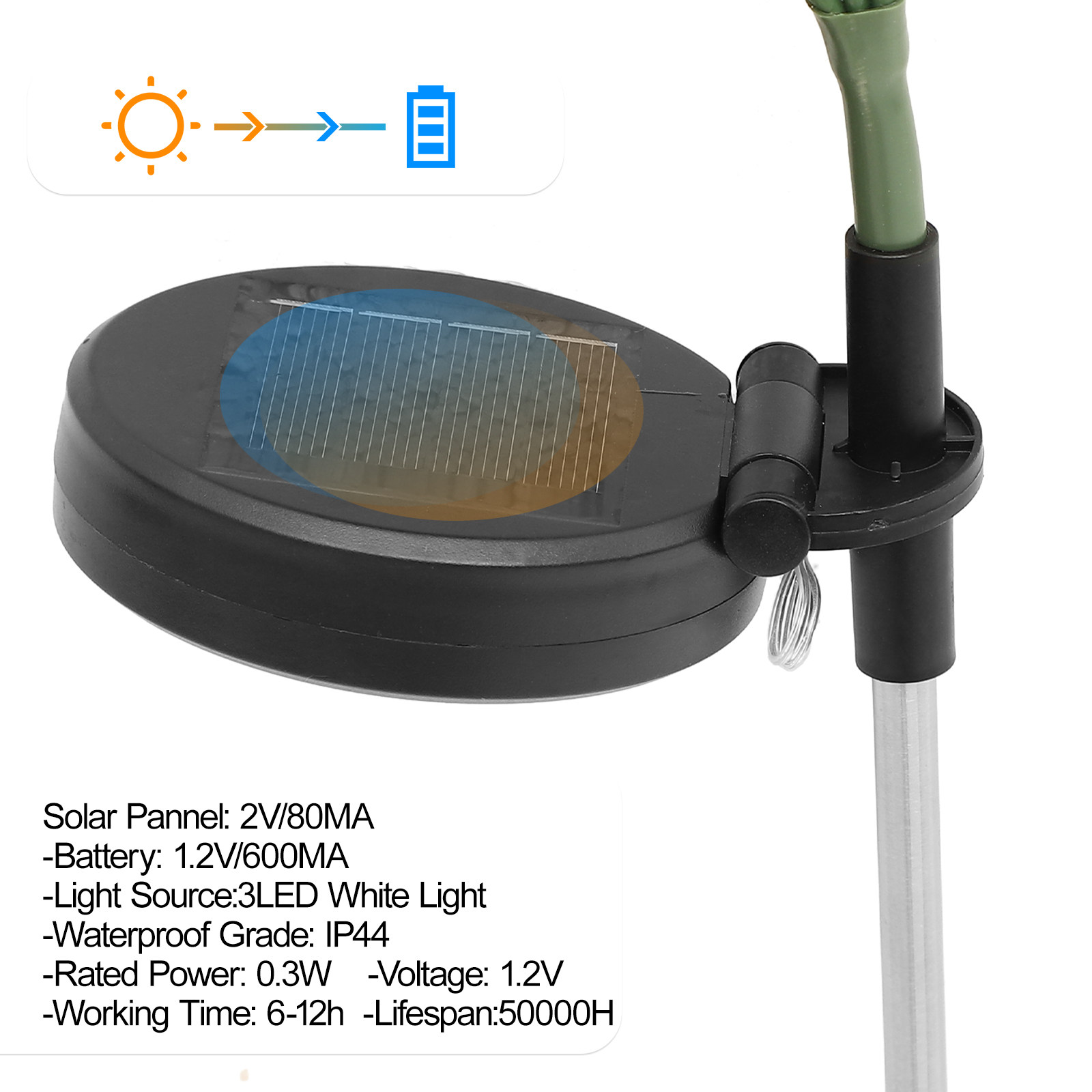 Solar Powered 7-Head Rose Flow - Outdoor Lighting Yard Stakes avaliação e preço