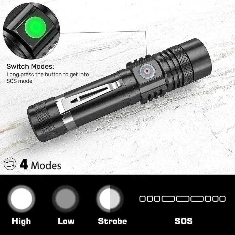 T6 LED Rechargeable Flashlight - Outdoor Lighting Lowes avaliação e preço