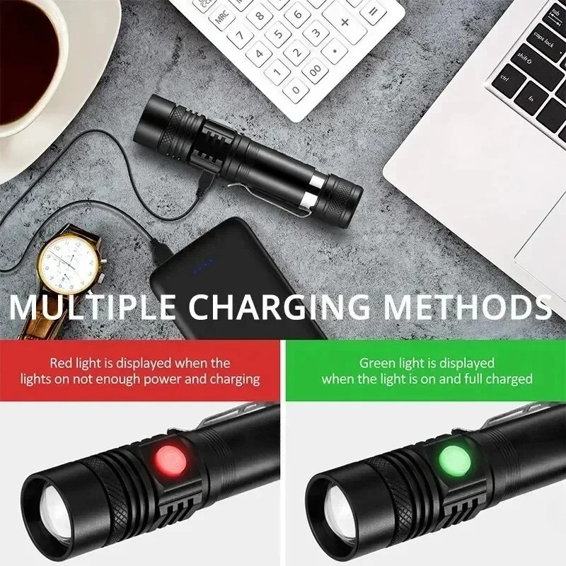 T6 LED Rechargeable Flashlight - Outdoor Lighting Lowes avaliação e preço