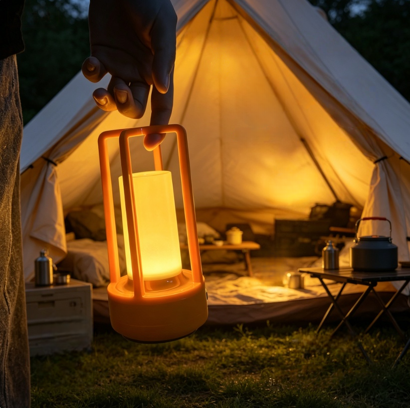 Modern Orange Cage Table Lamp  - Outdoor Lighting Lamps avaliação e preço
