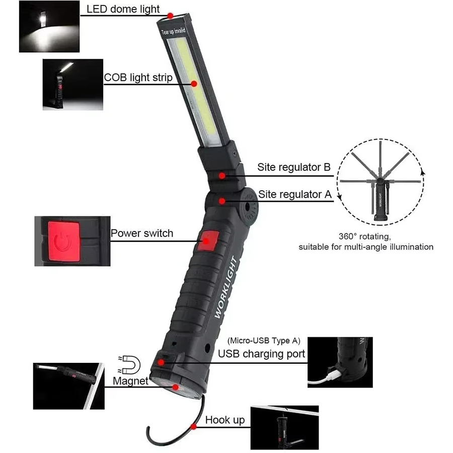 Portable LED Flashlight with M - Outdoor Lighting Lowes avaliação e preço