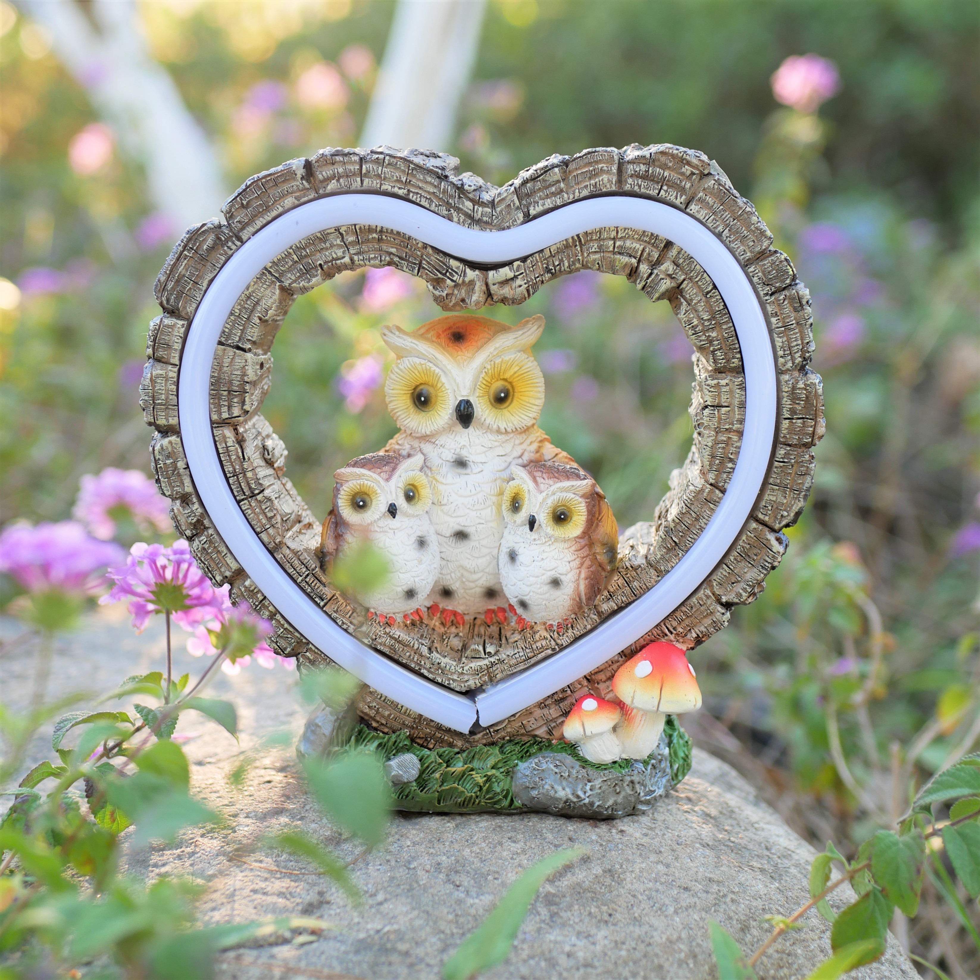 1Pc Solar-Powered Light, Heart - Outdoor Lighting And Landscape avaliação e preço