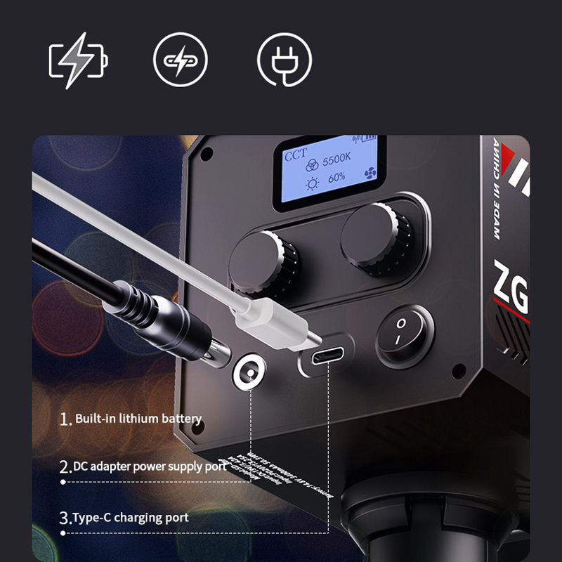 60W Pro Portable LED Video Lig - Outdoor Lighting Video Shooting avaliação e preço