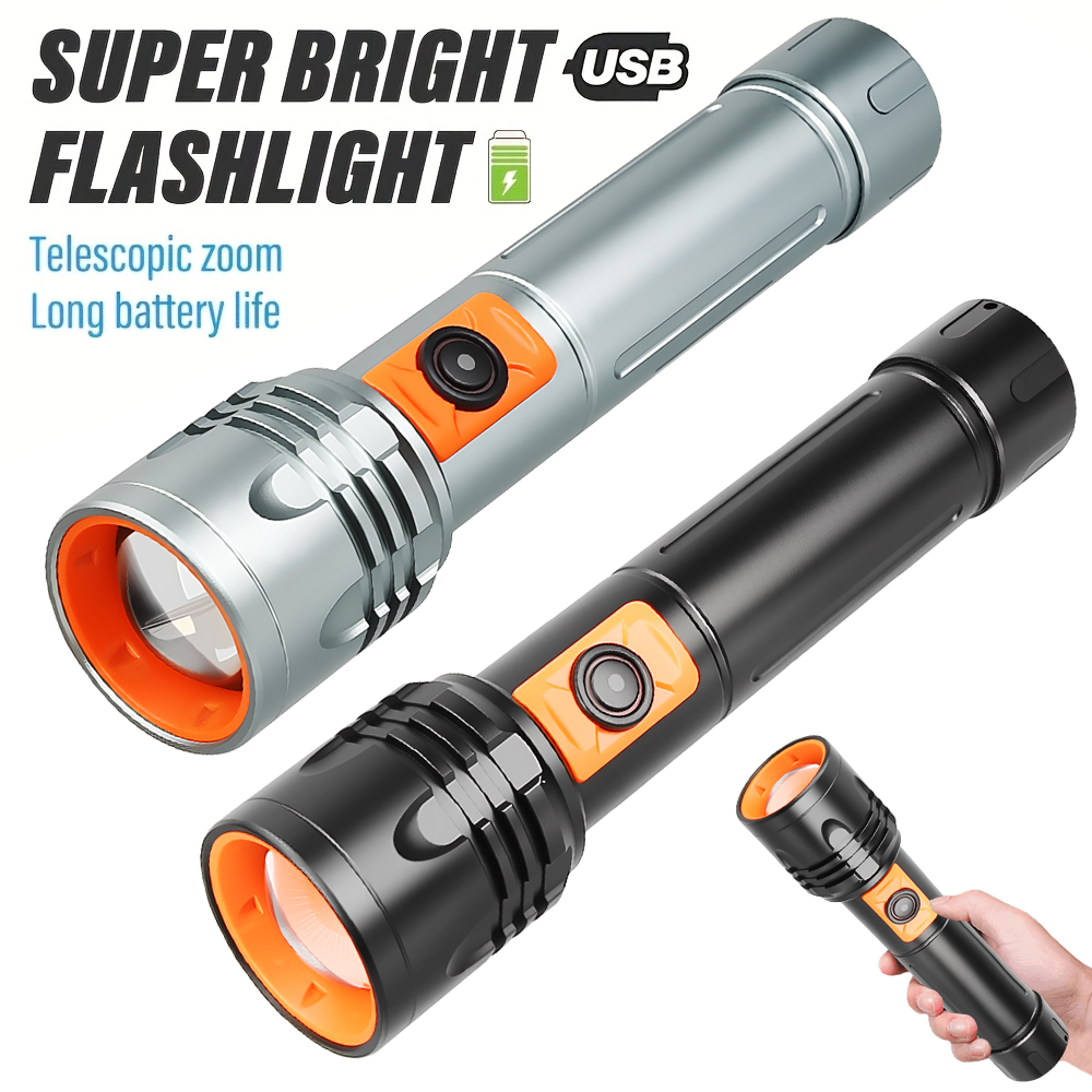 High Power LED Flashlight USB  - Outdoor Lighting Lowes avaliação e preço