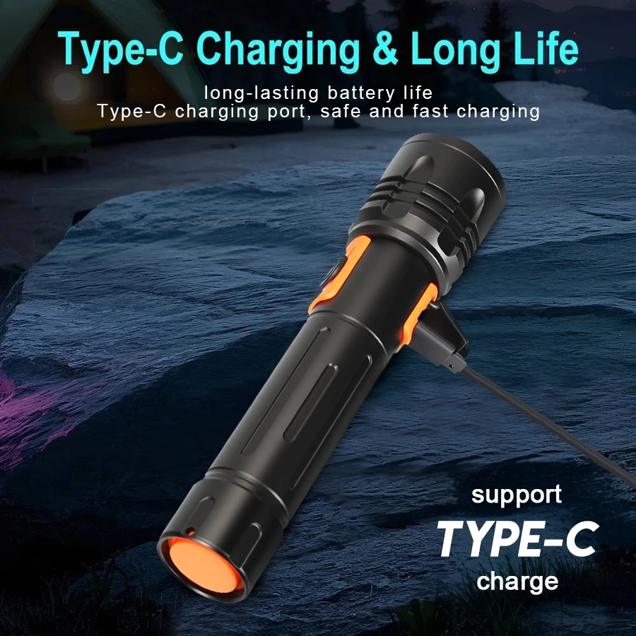 High Power LED Flashlight USB  - Outdoor Lighting Lowes avaliação e preço