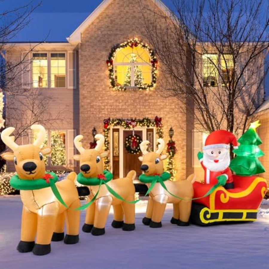 Outdoor Christmas inflatables  - Outdoor Lighting On Trees avaliação e preço