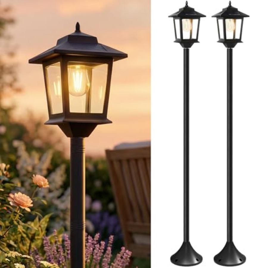 Outdoor Solar Post Lights, 2-P - Outdoor Lighting Lamps avaliação e preço