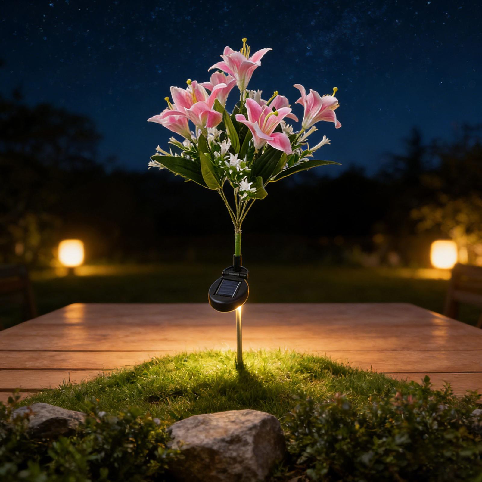 Solar Flower Lights Outdoor 7  - Outdoor Lighting Yard Stakes avaliação e preço