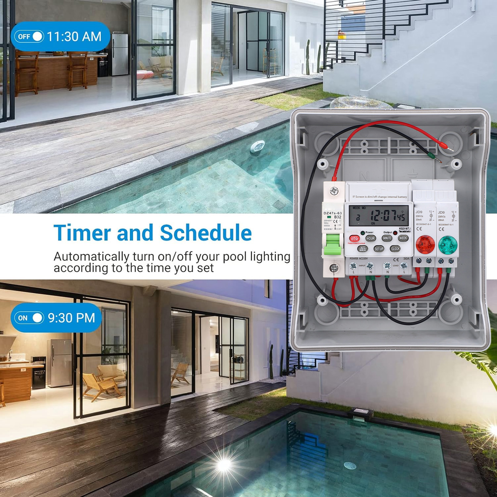 Outdoor Water Proof Distributi - Outdoor Lighting Timer Switch avaliação e preço