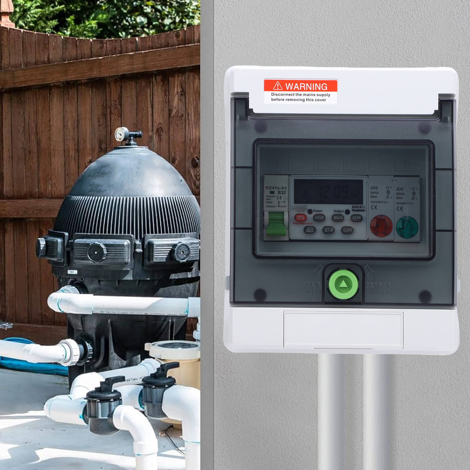 Outdoor Water Proof Distributi - Outdoor Lighting Timer Switch avaliação e preço