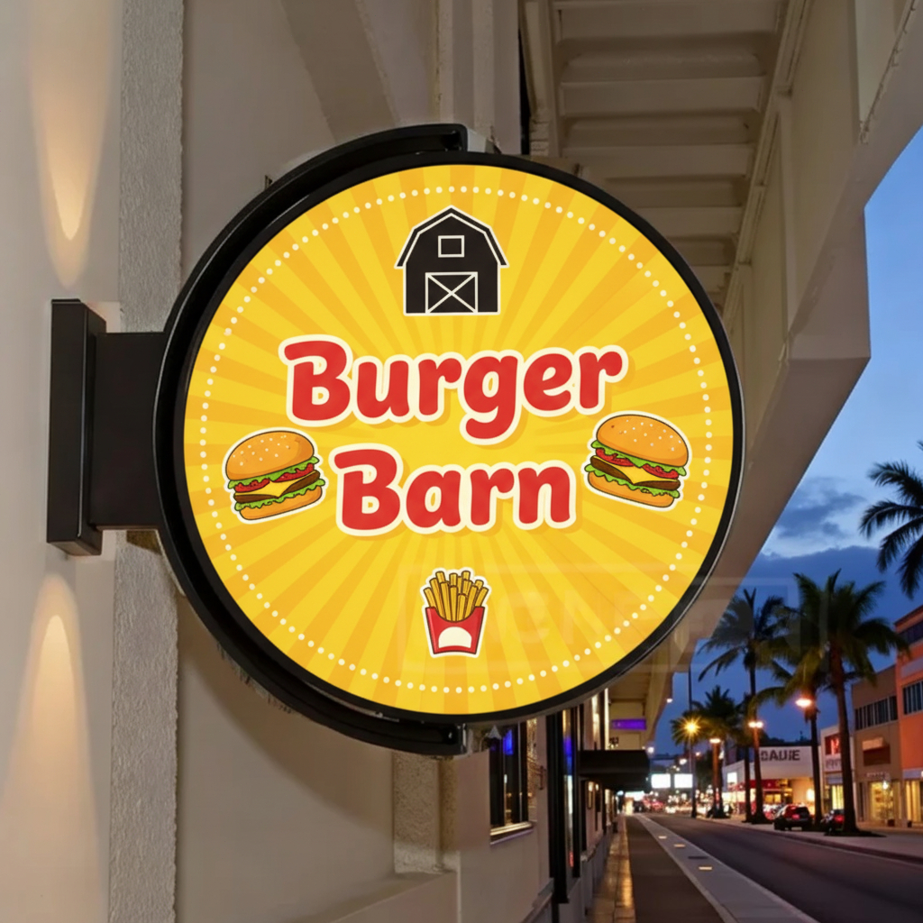 Custom Logo Rotating Light Box - Outdoor Lighting Box avaliação e preço