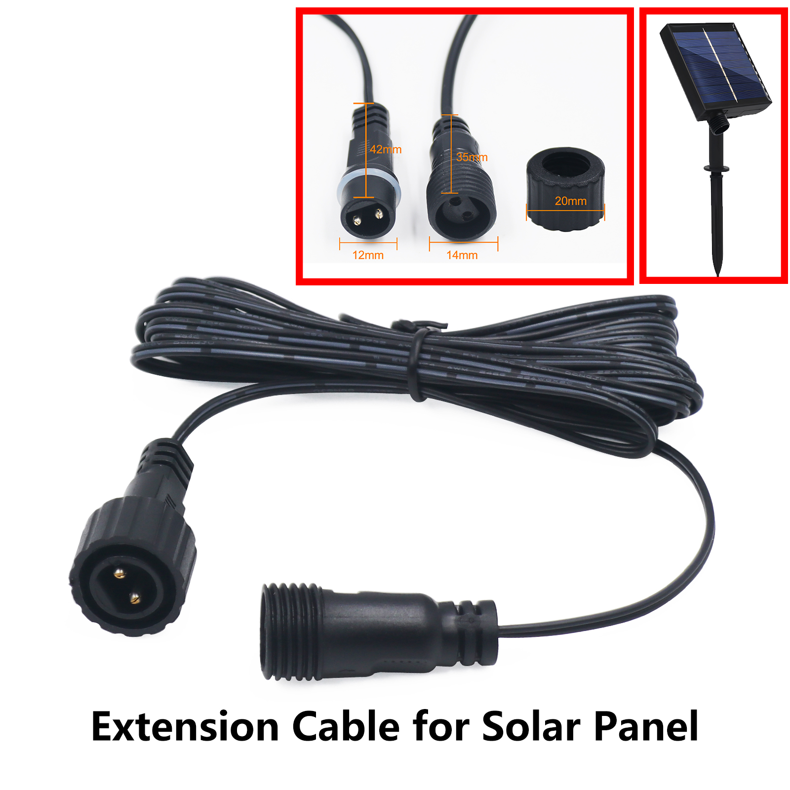 3M Extension Cable for Solar P - Outdoor Lighting Extension Cable avaliação e preço