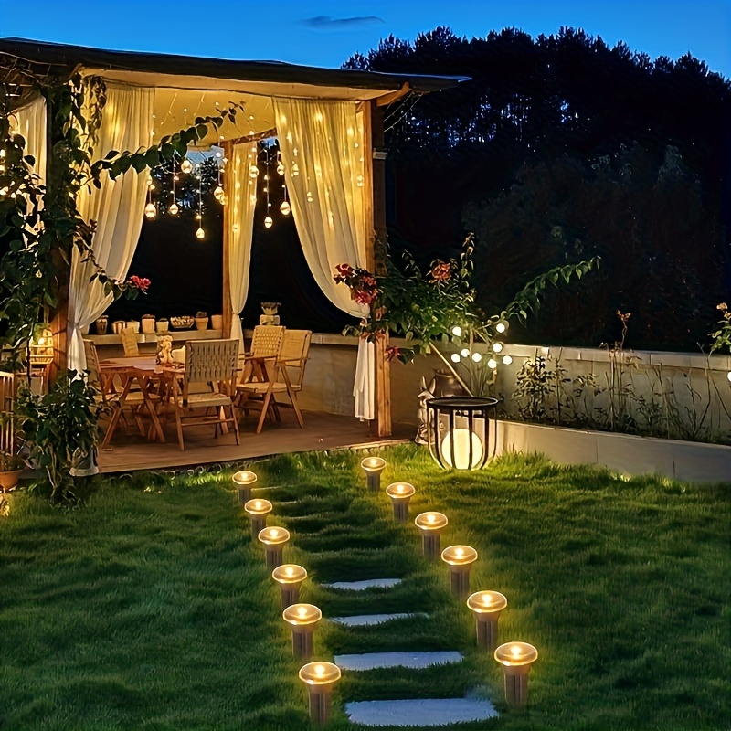 10/20Pcs Solar Pathway Lights, - Outdoor Lighting Yard Stakes avaliação e preço