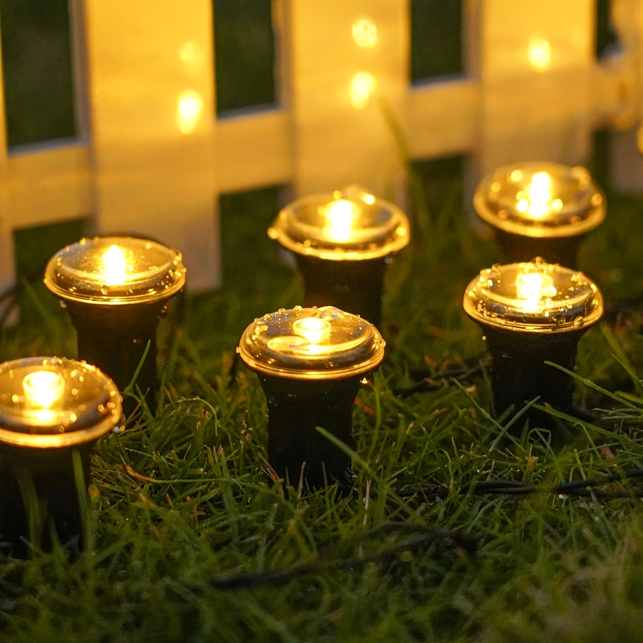 10/20Pcs Solar Pathway Lights, - Outdoor Lighting Yard Stakes avaliação e preço