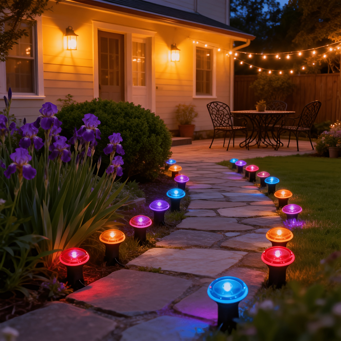 10/20Pcs Solar Pathway Lights, - Outdoor Lighting Yard Stakes avaliação e preço