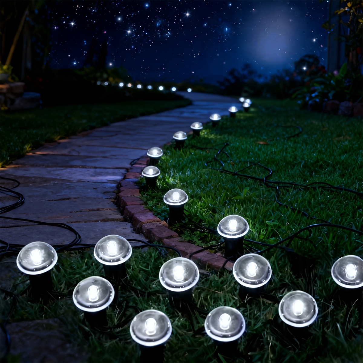 10/20Pcs Solar Pathway Lights, - Outdoor Lighting Yard Stakes avaliação e preço