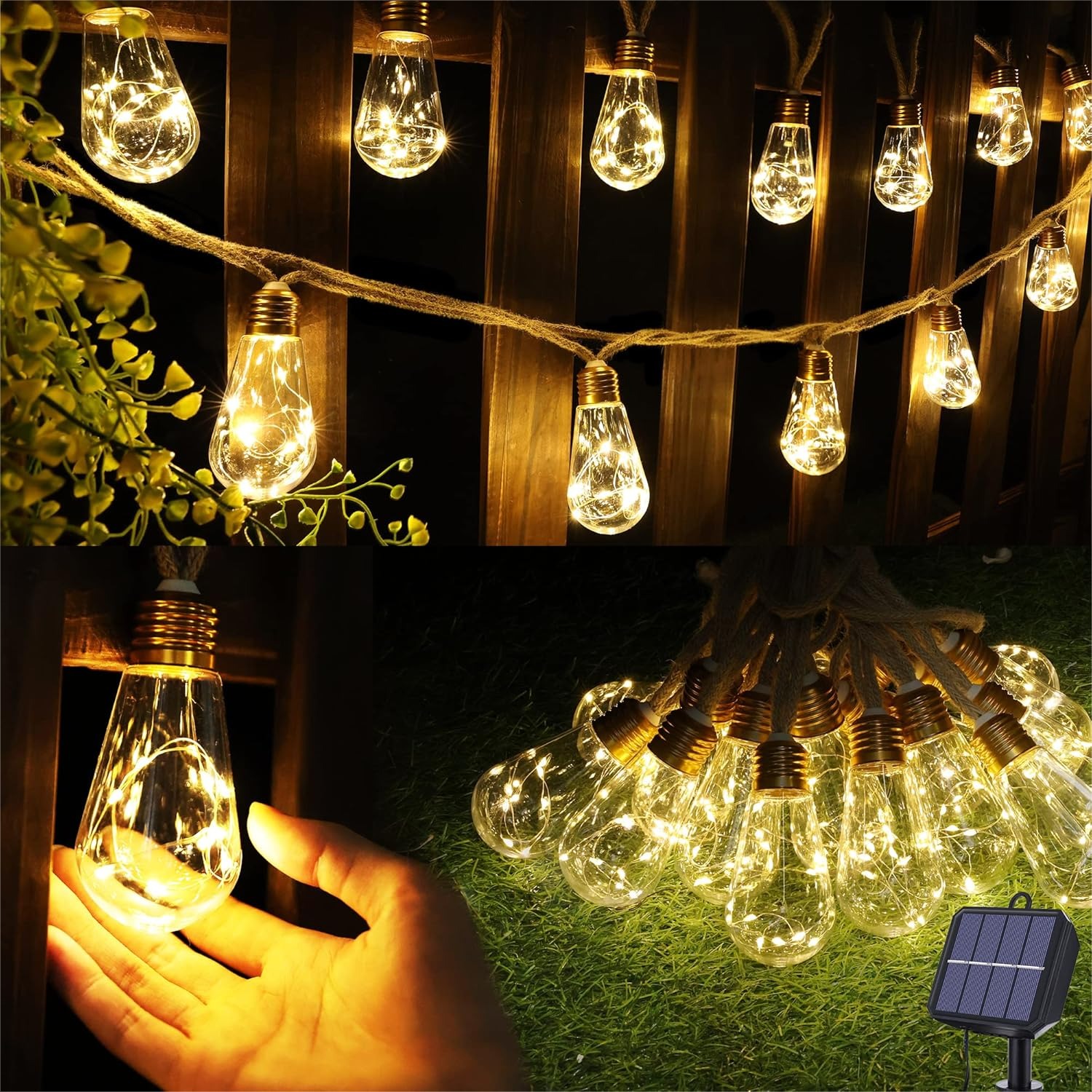 Solar Outdoor String Lights 20 - Outdoor Lighting Garden avaliação e preço