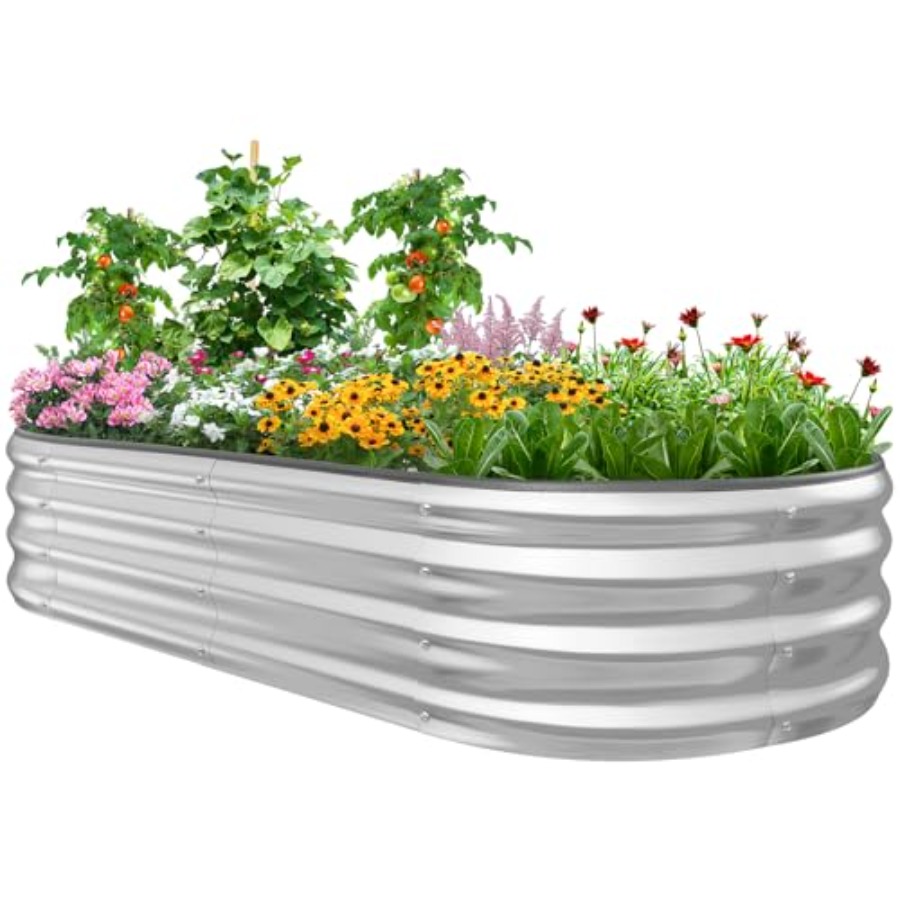 Raised Garden Bed Galvanized P - Outdoor Lighting Box avaliação e preço