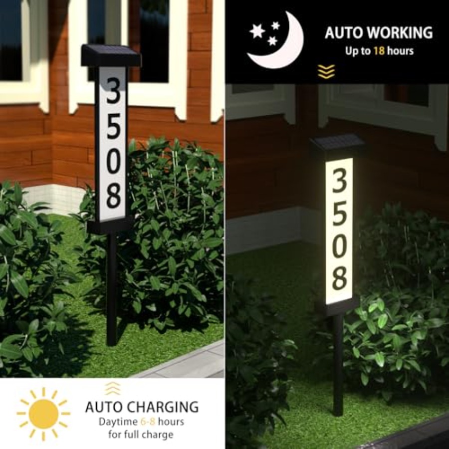 House Numbers for Outside [ Li - Outdoor Lighting Yard Stakes avaliação e preço