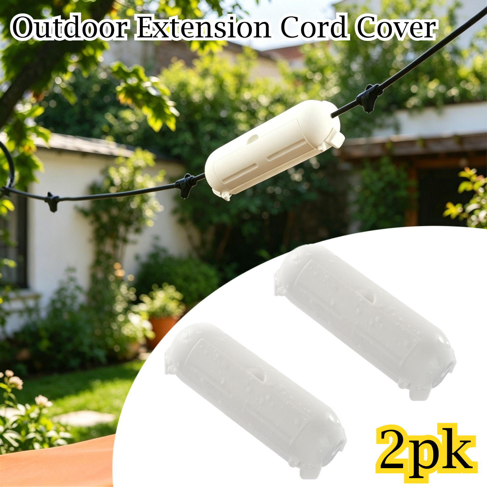 2 Pack Waterproof Outdoor Conn - Outdoor Lighting Extension Cable avaliação e preço