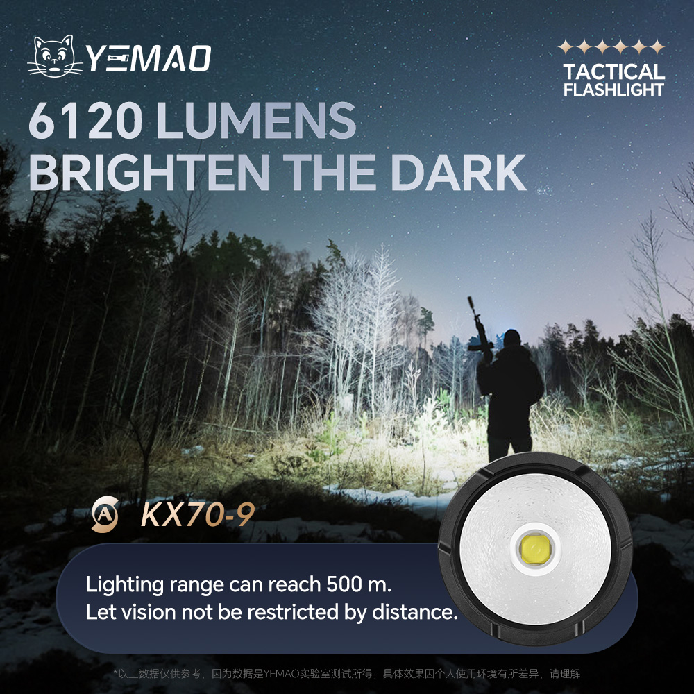 YEMAO-A81 6210LM Flashlight, U - Outdoor Lighting Lowes avaliação e preço