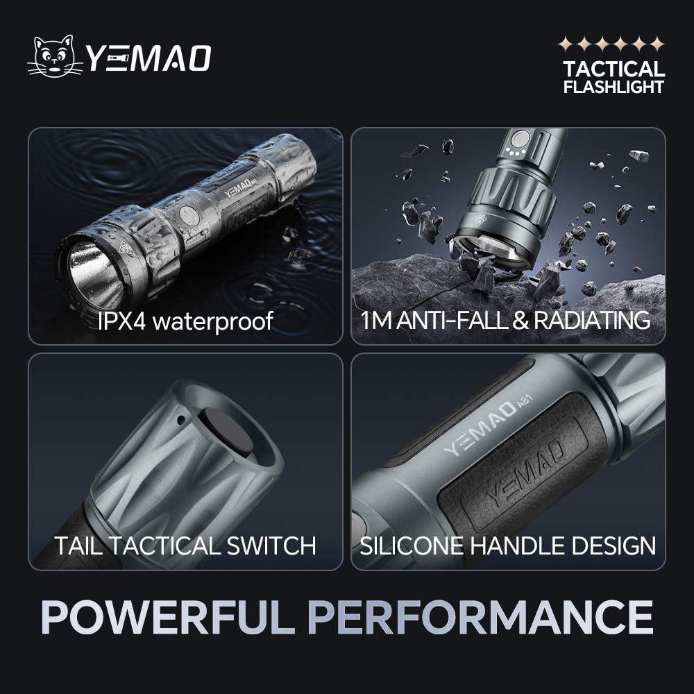 YEMAO-A81 6210LM Flashlight, U - Outdoor Lighting Lowes avaliação e preço