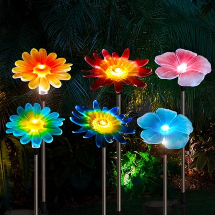 6 Pack Solar Garden Lights Out - Outdoor Lighting Yard Stakes avaliação e preço