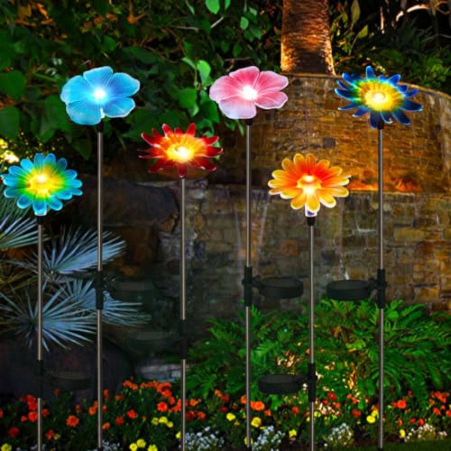 6 Pack Solar Garden Lights Out - Outdoor Lighting Yard Stakes avaliação e preço
