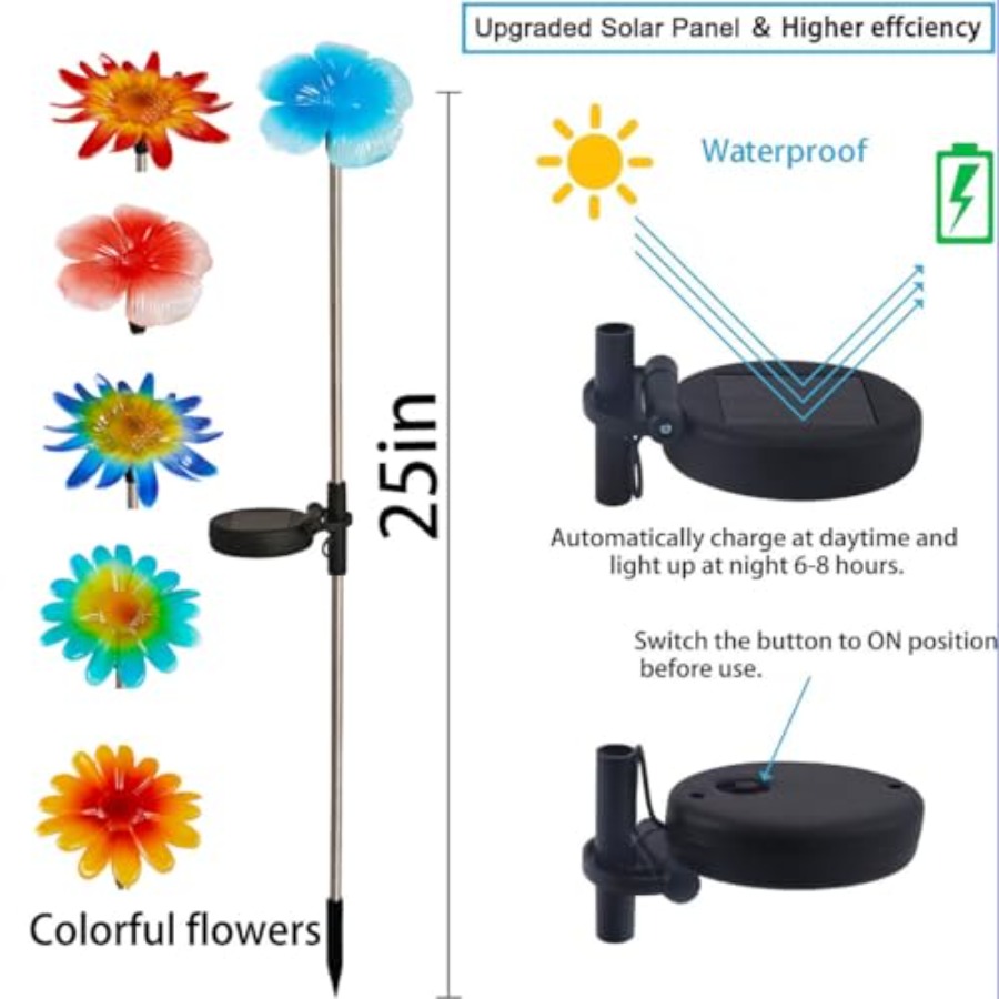6 Pack Solar Garden Lights Out - Outdoor Lighting Yard Stakes avaliação e preço