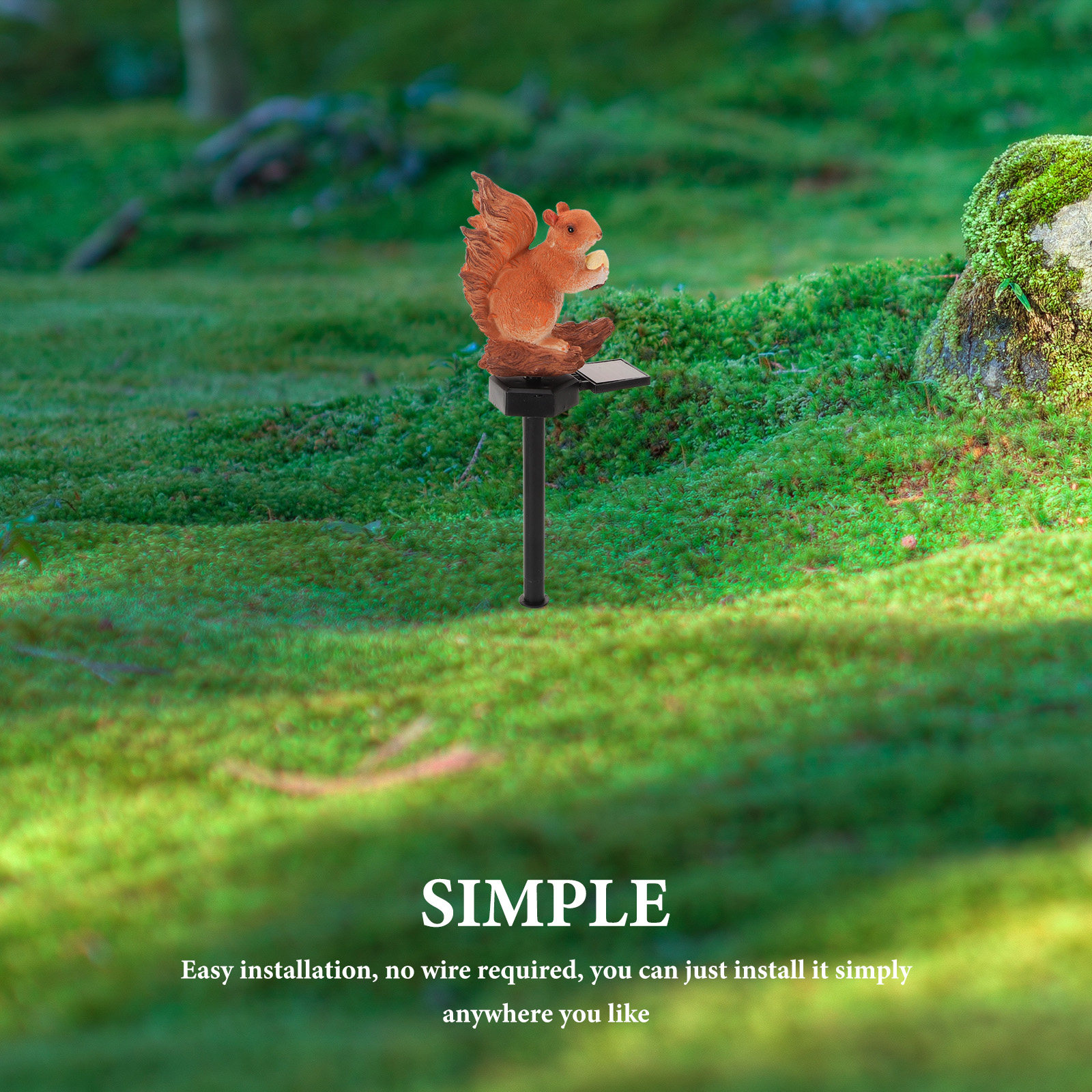 Squirrel Powered Lamp Outdoor  - Outdoor Lighting Yard Stakes avaliação e preço