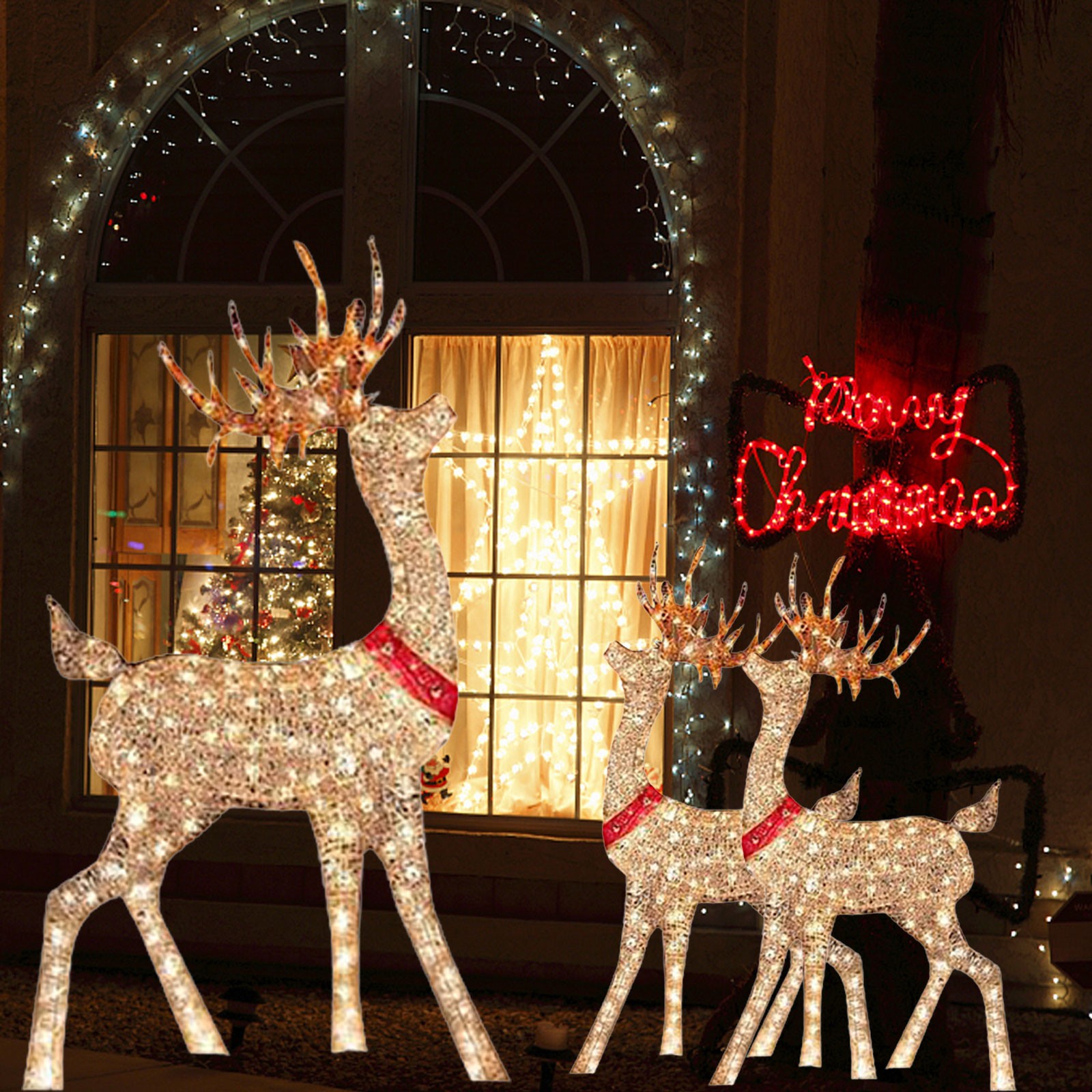 Lighted Christmas Decoration D - Outdoor Lighting Yard Stakes avaliação e preço