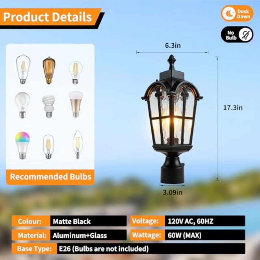 Sensor Outdoor Post Lights Wat - Outdoor Lighting Lamps avaliação e preço