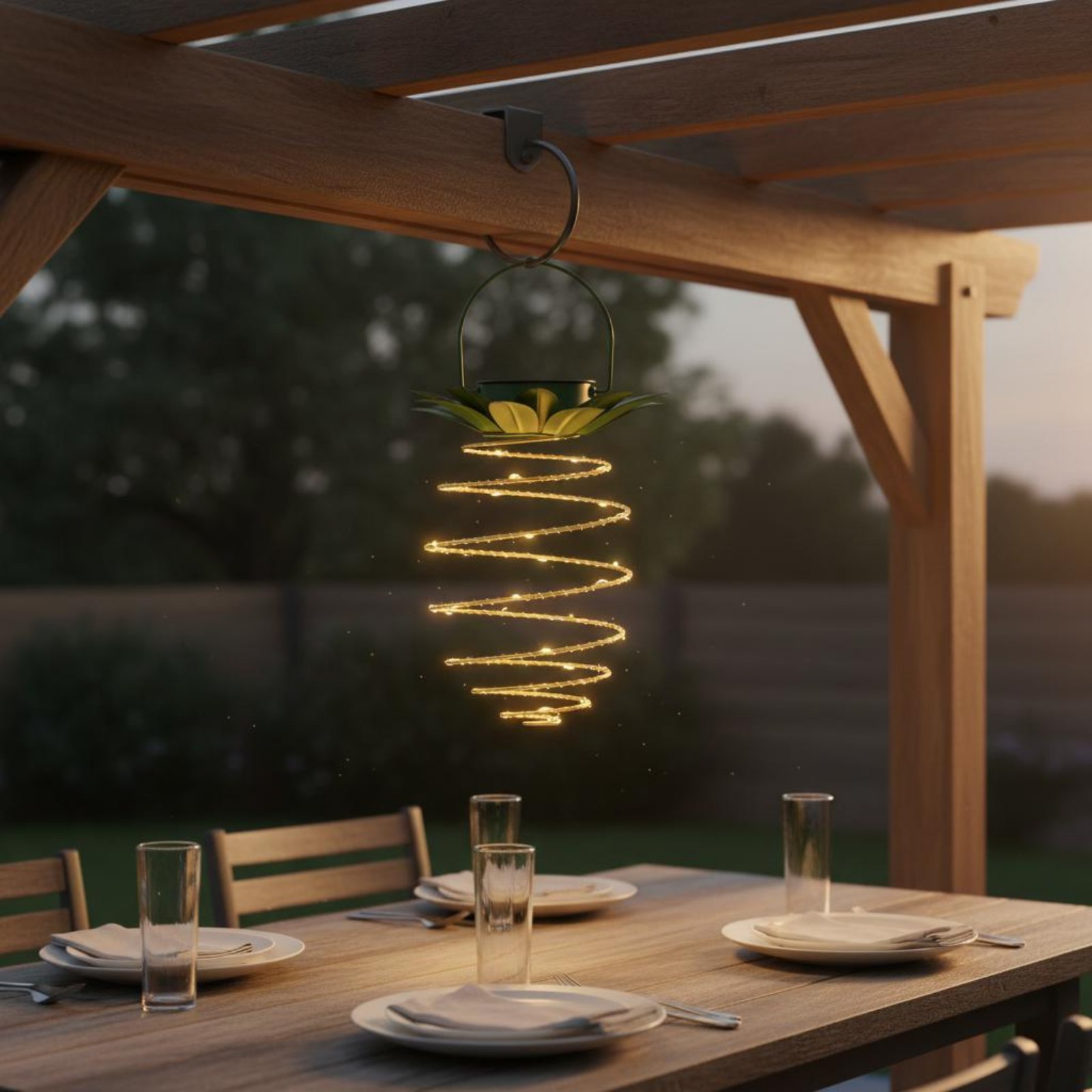 2 Pieces Solar Pineapple Lamp  - Outdoor Lighting And Landscape avaliação e preço