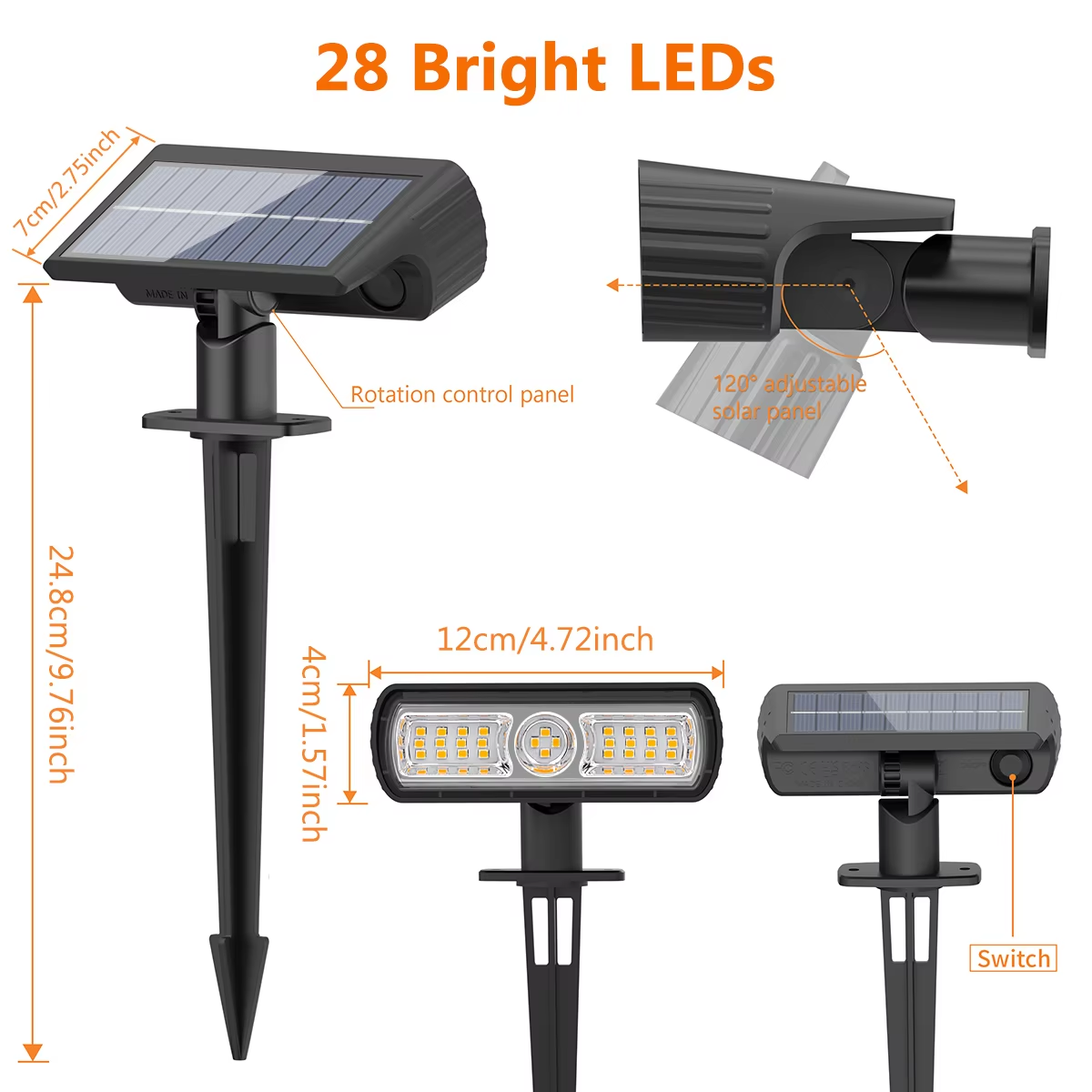 4 Pack Solar Landscape Spot Li - Outdoor Lighting And Landscape avaliação e preço