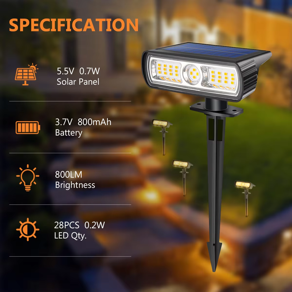 4 Pack Solar Landscape Spot Li - Outdoor Lighting And Landscape avaliação e preço