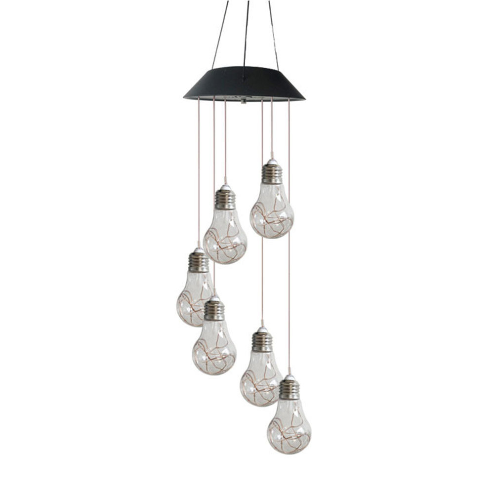 6 LED Solar Powered Wind Chime - Outdoor Lighting On Trees avaliação e preço