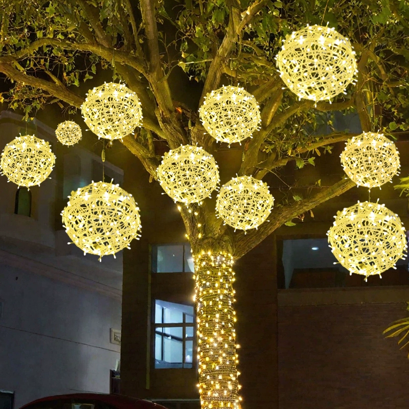 Outdoor Ball Lights Hanging Ra - Outdoor Lighting On Trees avaliação e preço
