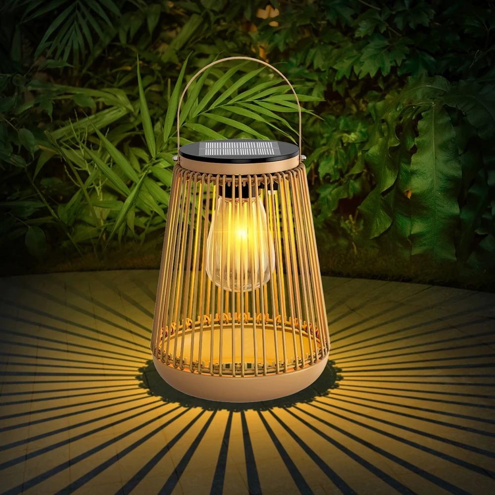 IP65 Waterproof Solar Rattan L - Outdoor Lighting Lamps avaliação e preço