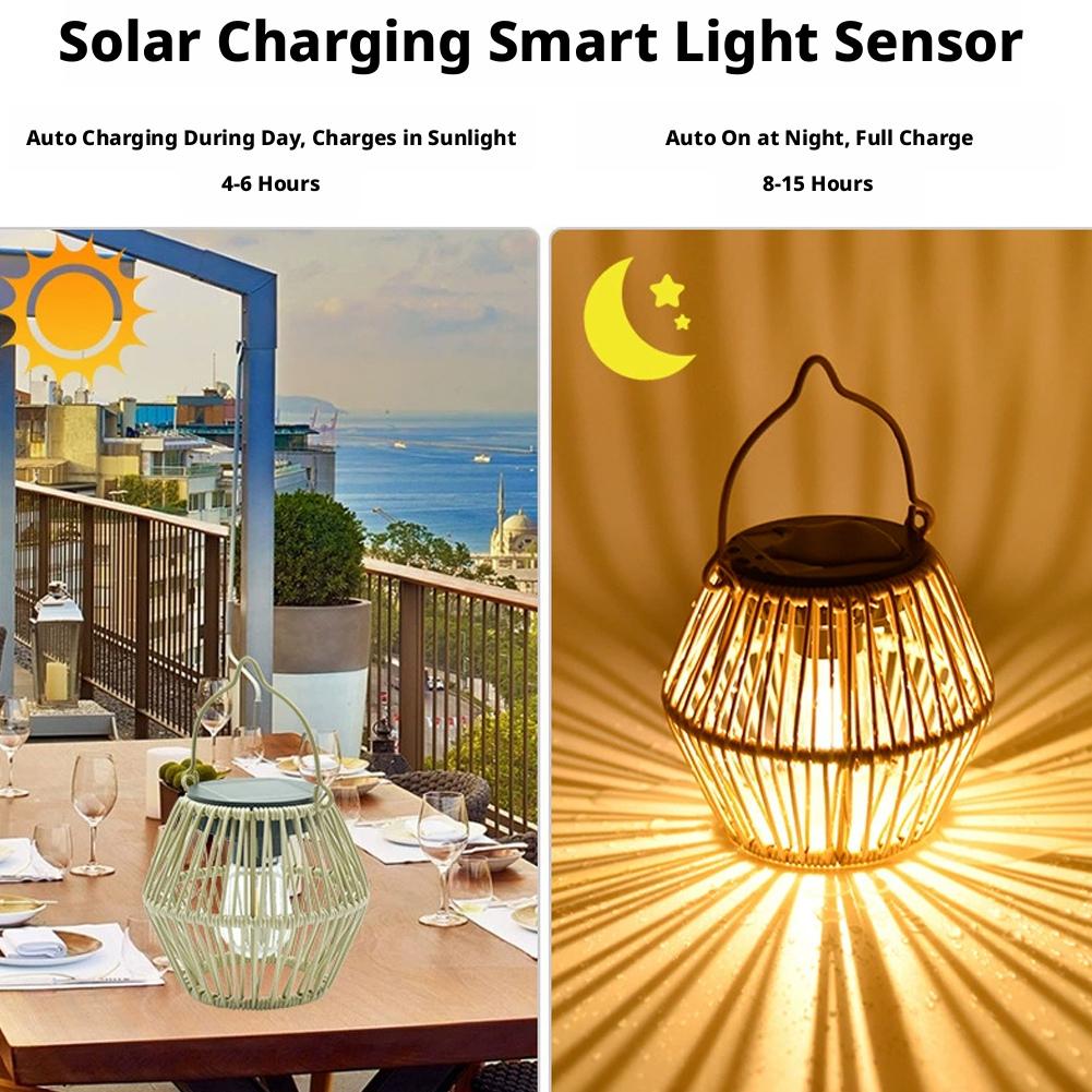 IP65 Waterproof Solar Rattan L - Outdoor Lighting Lamps avaliação e preço