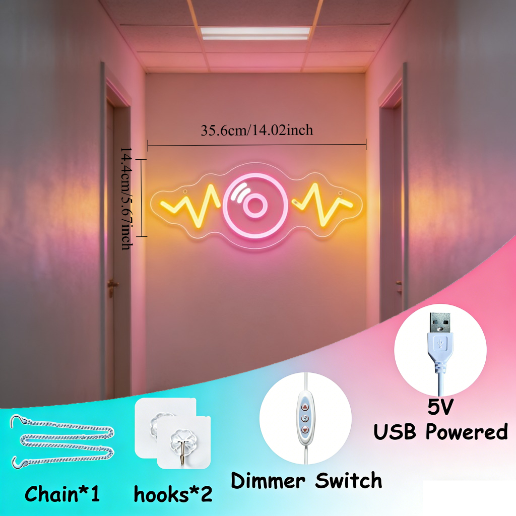 Sound Wave LED Neon Sign for B - Outdoor Lighting Decor Wow avaliação e preço